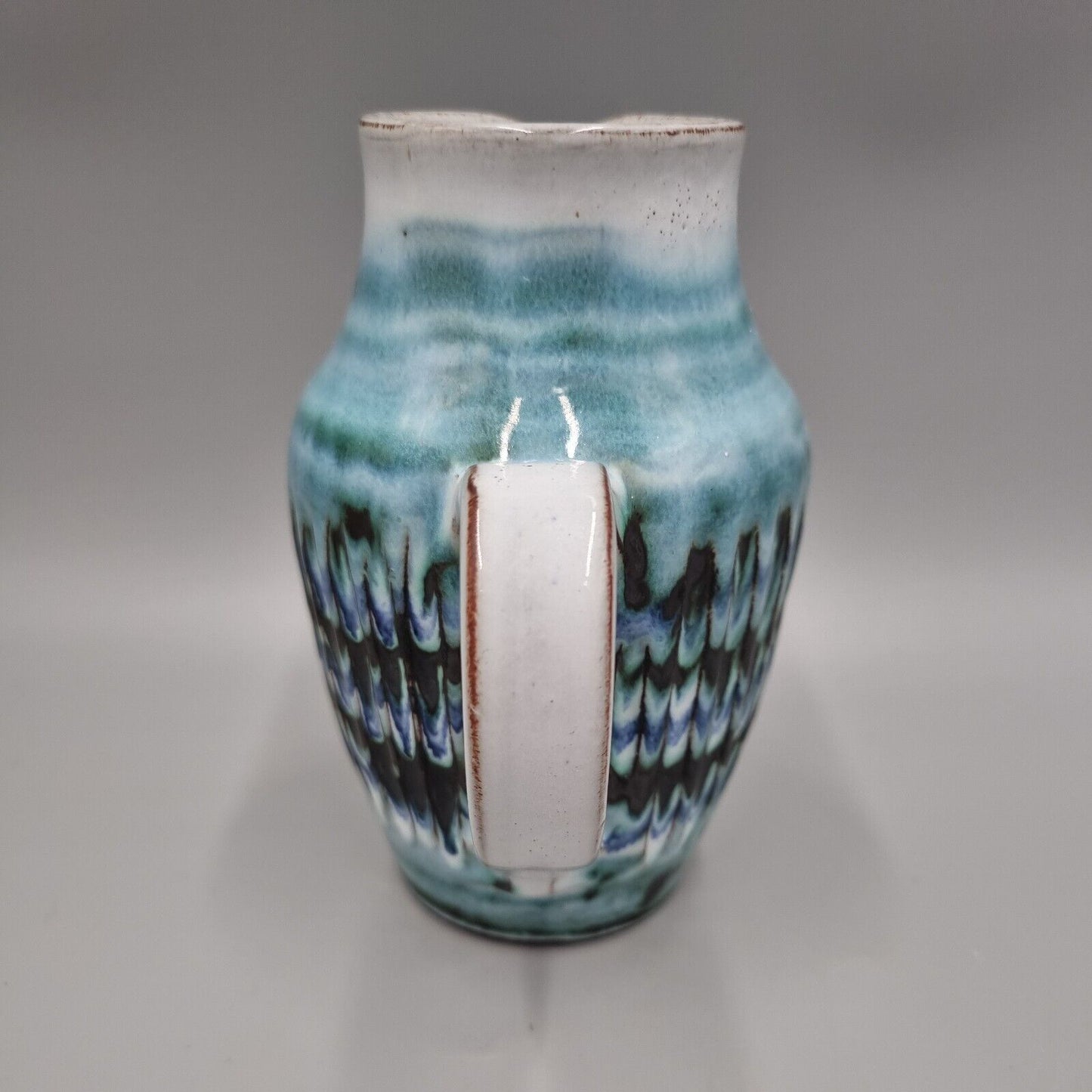 A Studio Pottery Jug By Dennis Lucas, Hastings, Incised Fish Makers mark to base