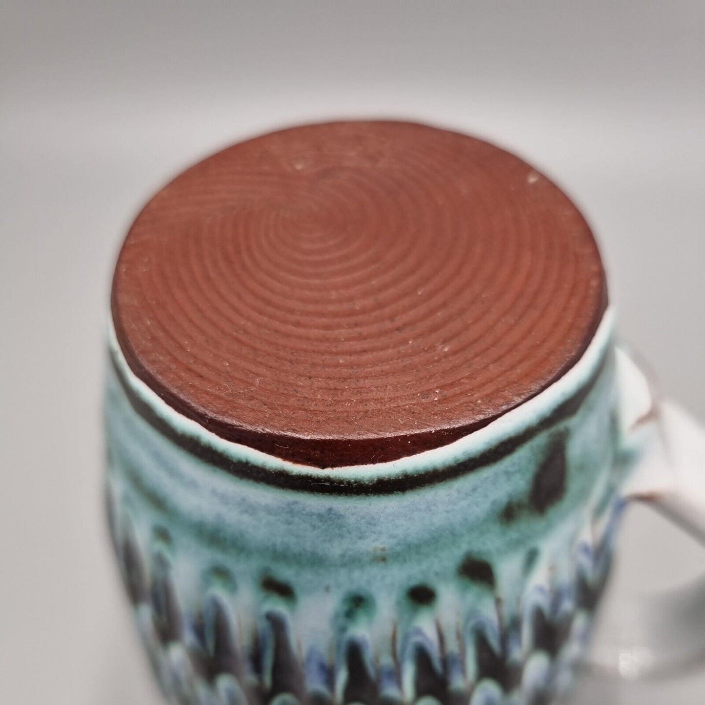 A Studio Pottery Jug By Dennis Lucas, Hastings, Incised Fish Makers mark to base