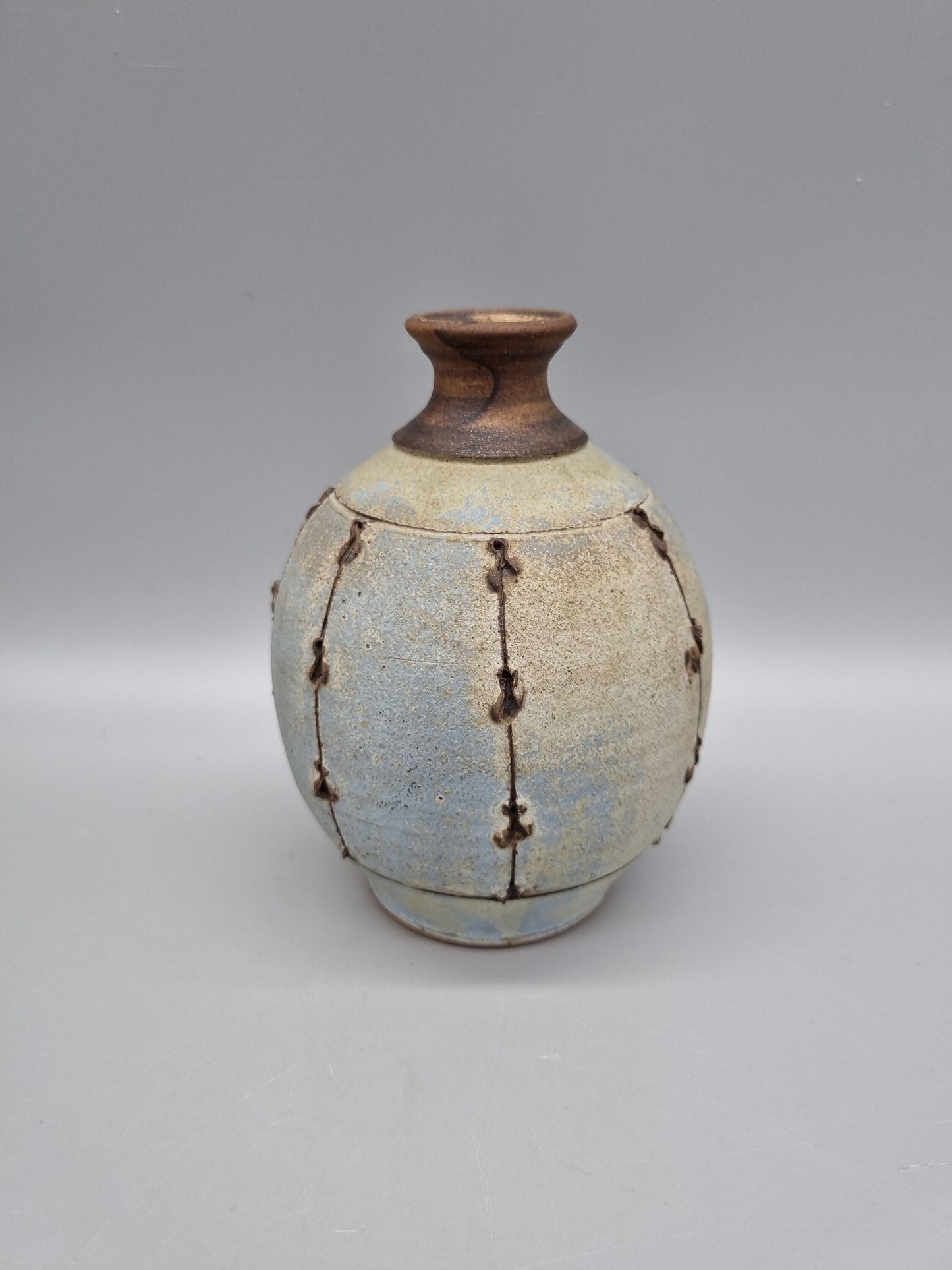 A Studio Pottery Ovoid Vase By Chris Bramble.