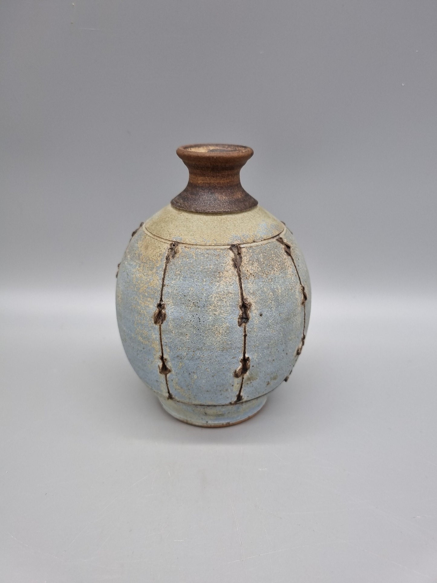 A Studio Pottery Ovoid Vase By Chris Bramble.