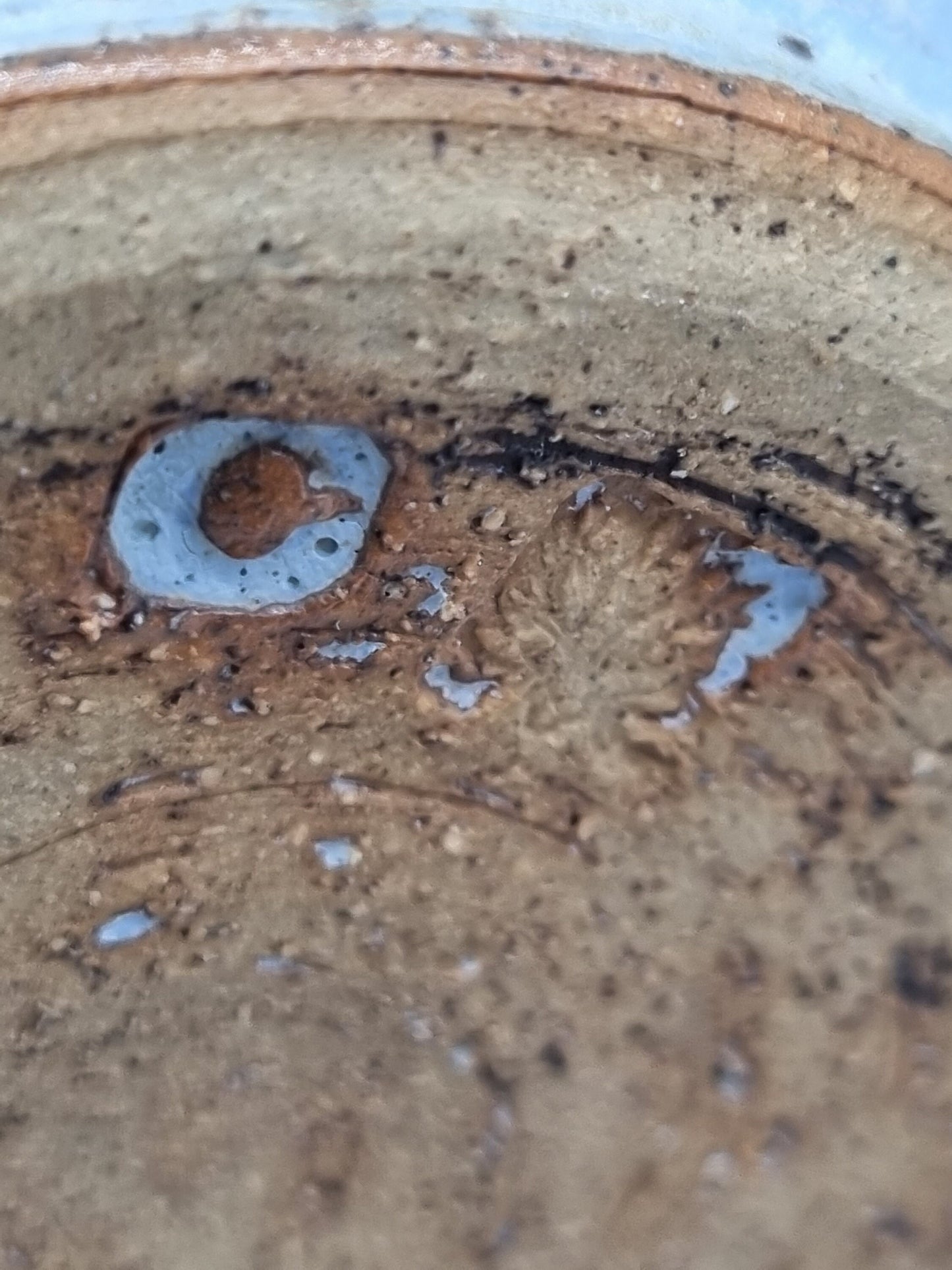 A Studio Pottery Ovoid Vase By Chris Bramble.