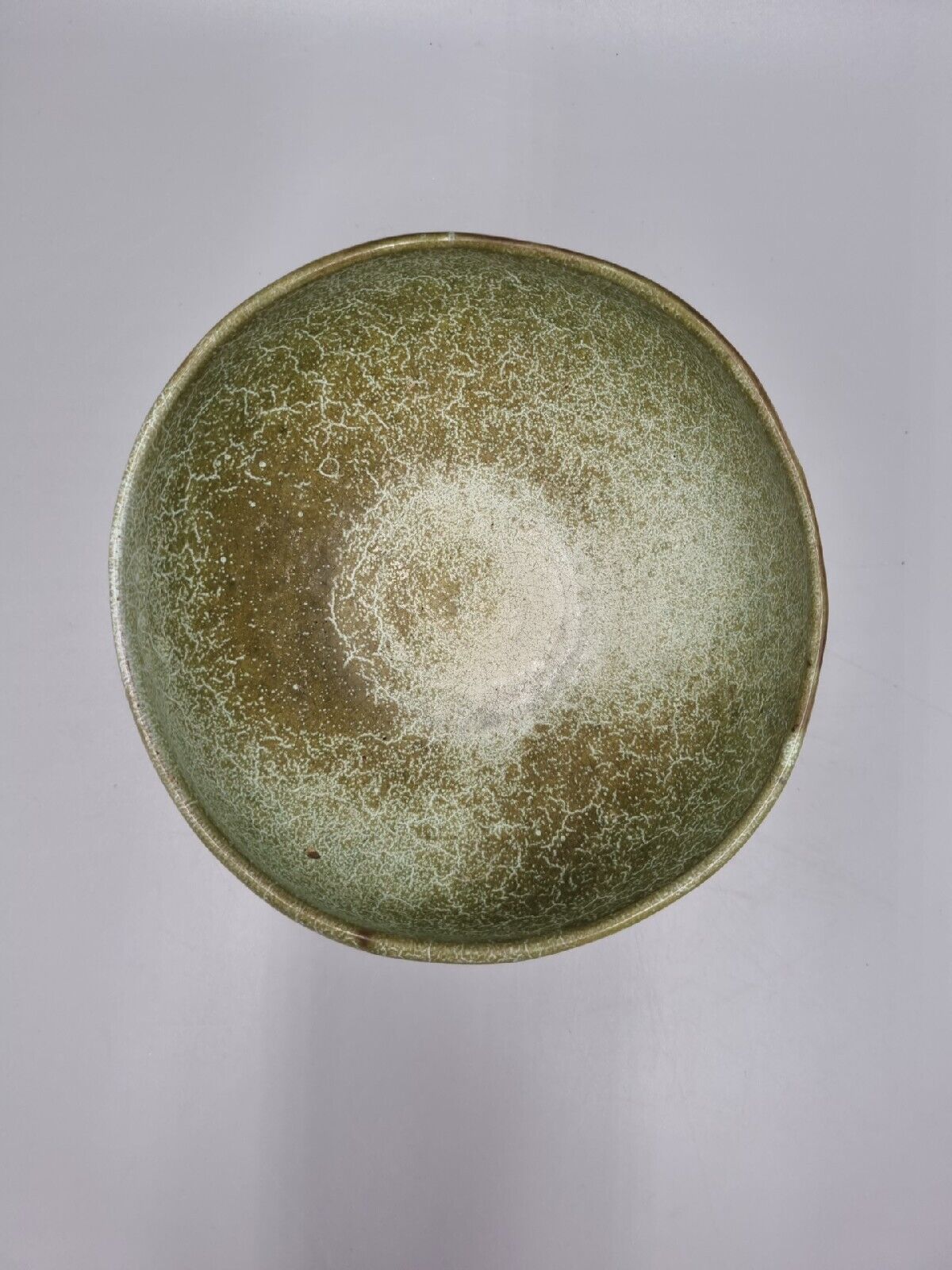 A Vintage Studio Pottery Green Bowl By S Meade