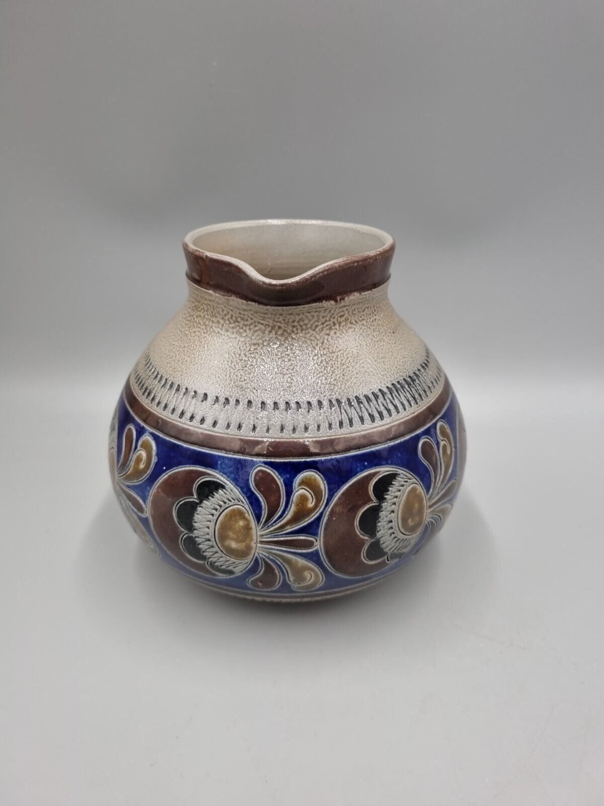 A Handmade Studio Pottery German Jug WGP, Fat Lava Era, MCM. Signed.