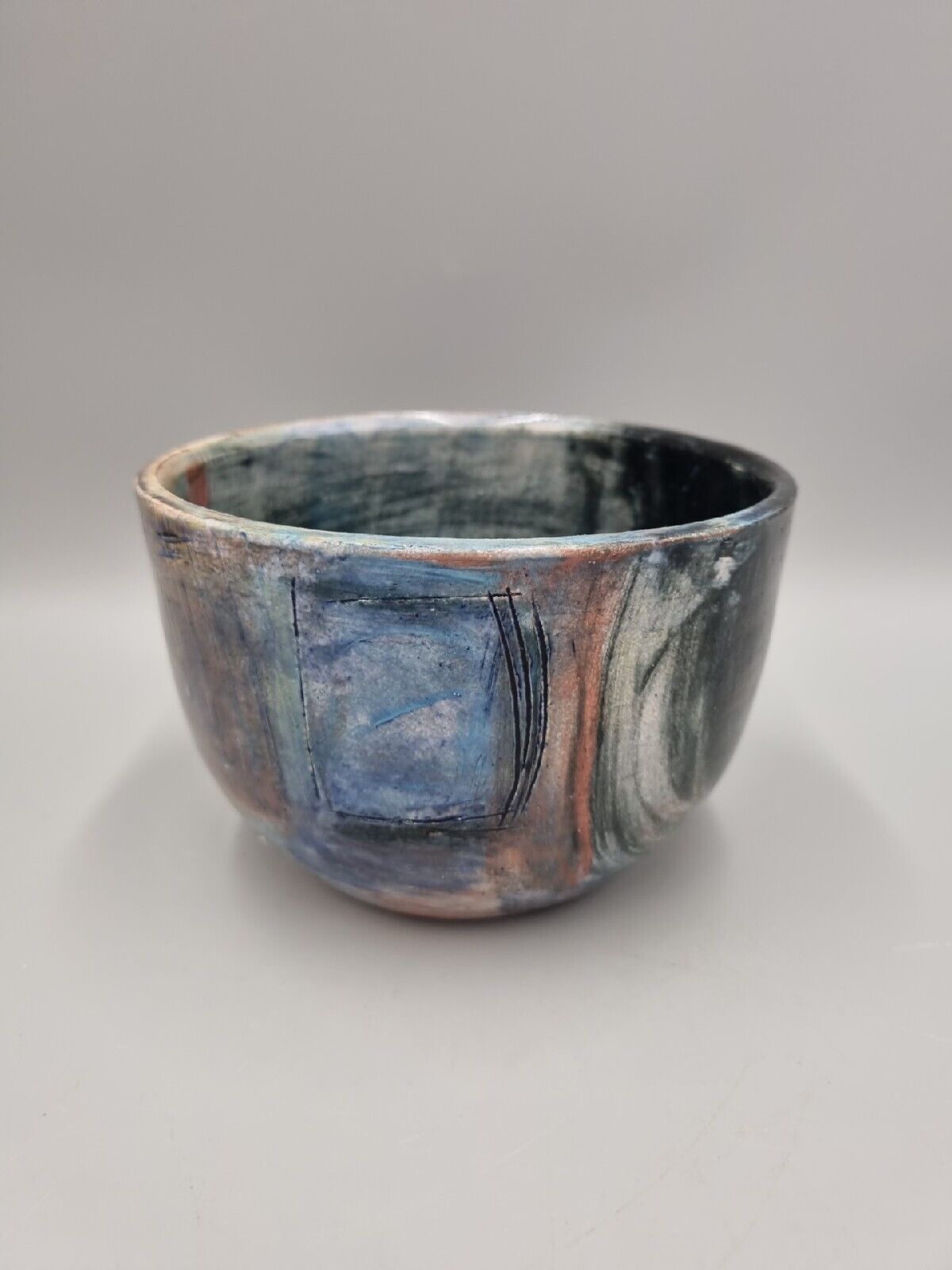 A Field Place Pottery Ceramic Deep Bowl By Jessica Jordan, Signed.