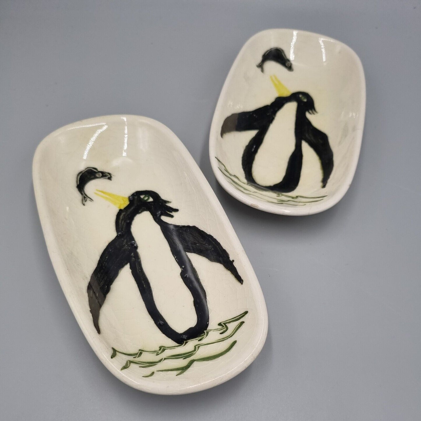 A Pair Of Vintage Studio Pottery Dishes By Ventnor, Isle Of Wight, Ian Saul.