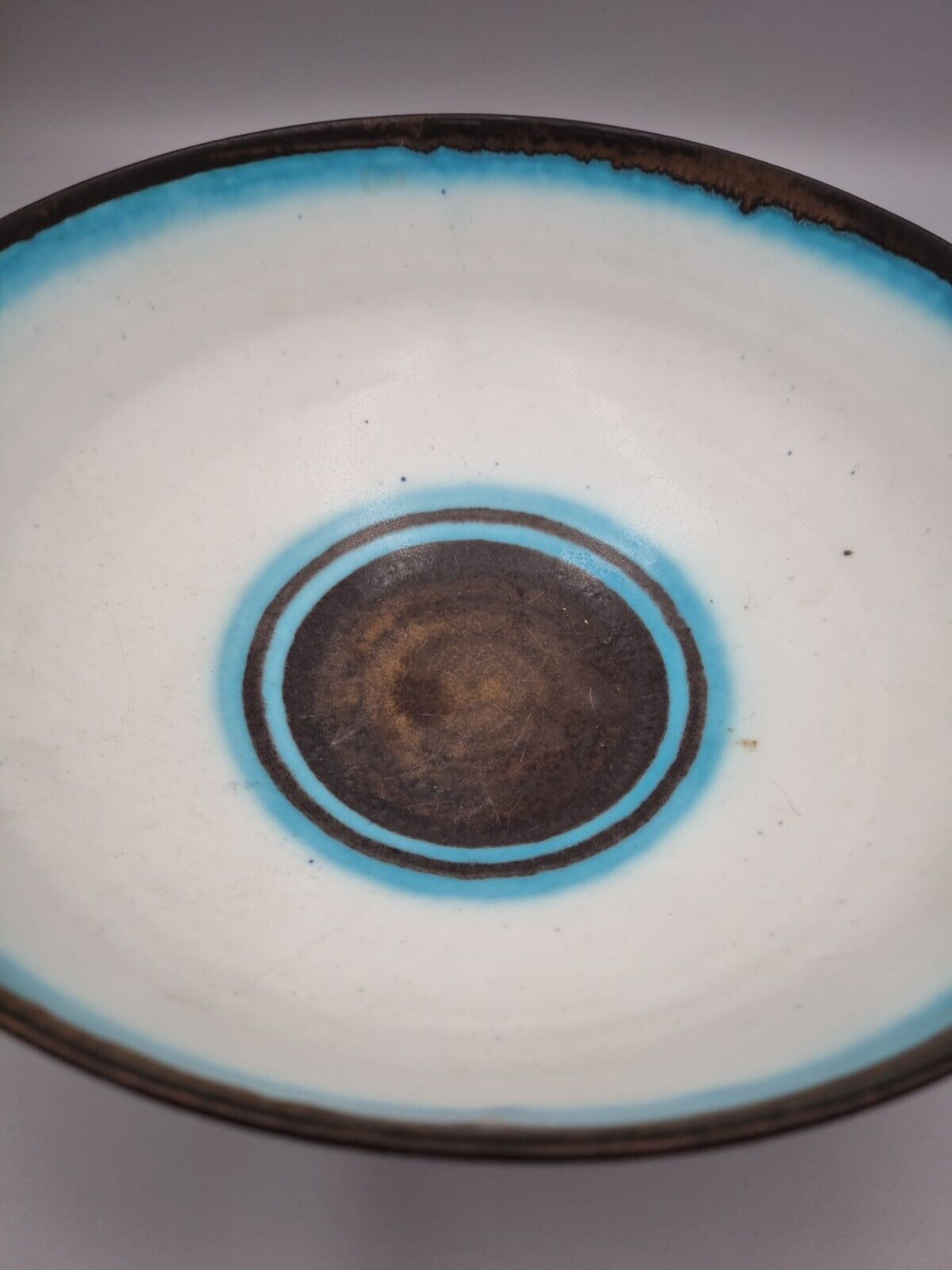 A Richard Baxter, Essex, Studio Pottery 26cm Footed Bowl, VGC.