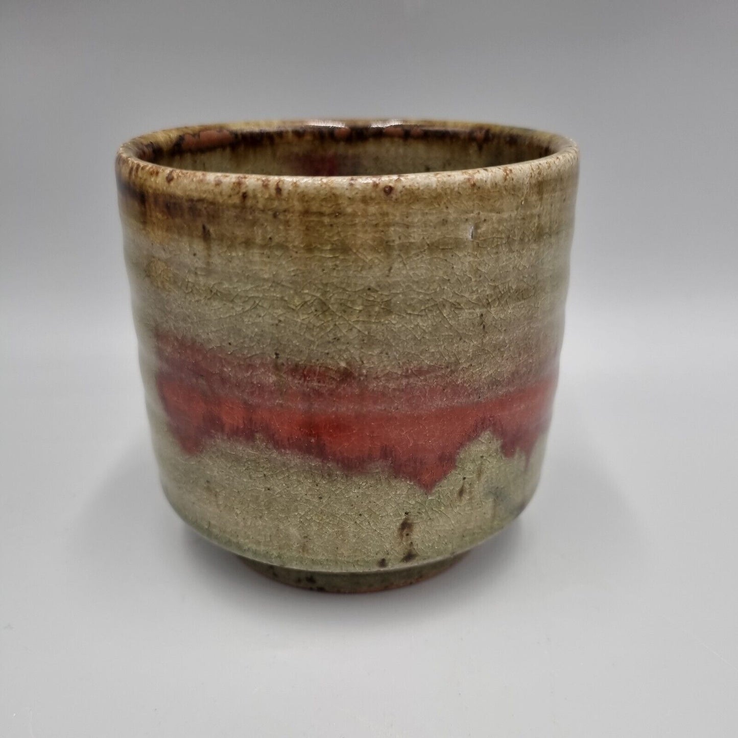 A Footed Stoneware Studio Pottery Teacup By Keith Smith, Otterton Pottery, VGC.