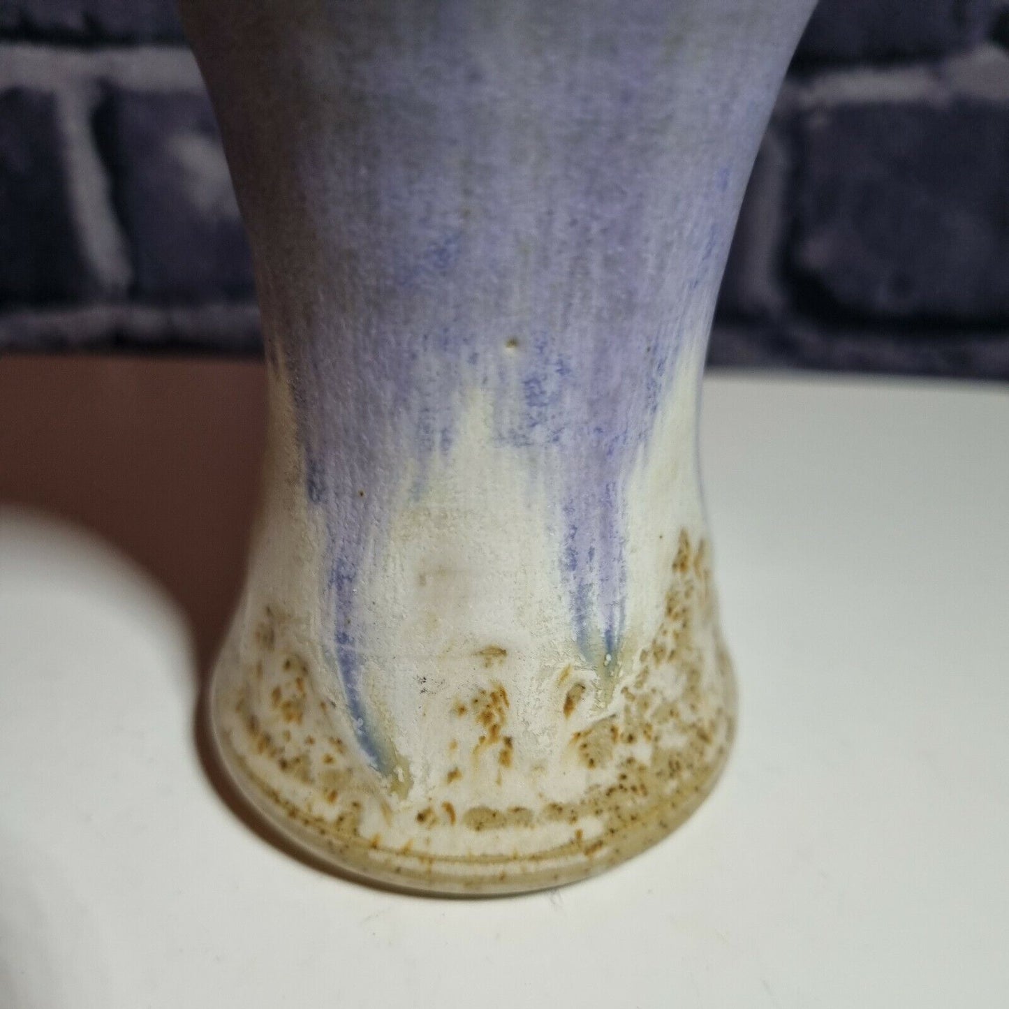 A small Cripplesease studio Pottery posy vase , potter mark to base, Herschel.