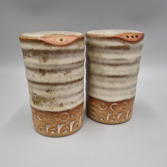 Tremar St Keyne Cornish Studio Pottery Salt & Pepper Pots, Stoneware.