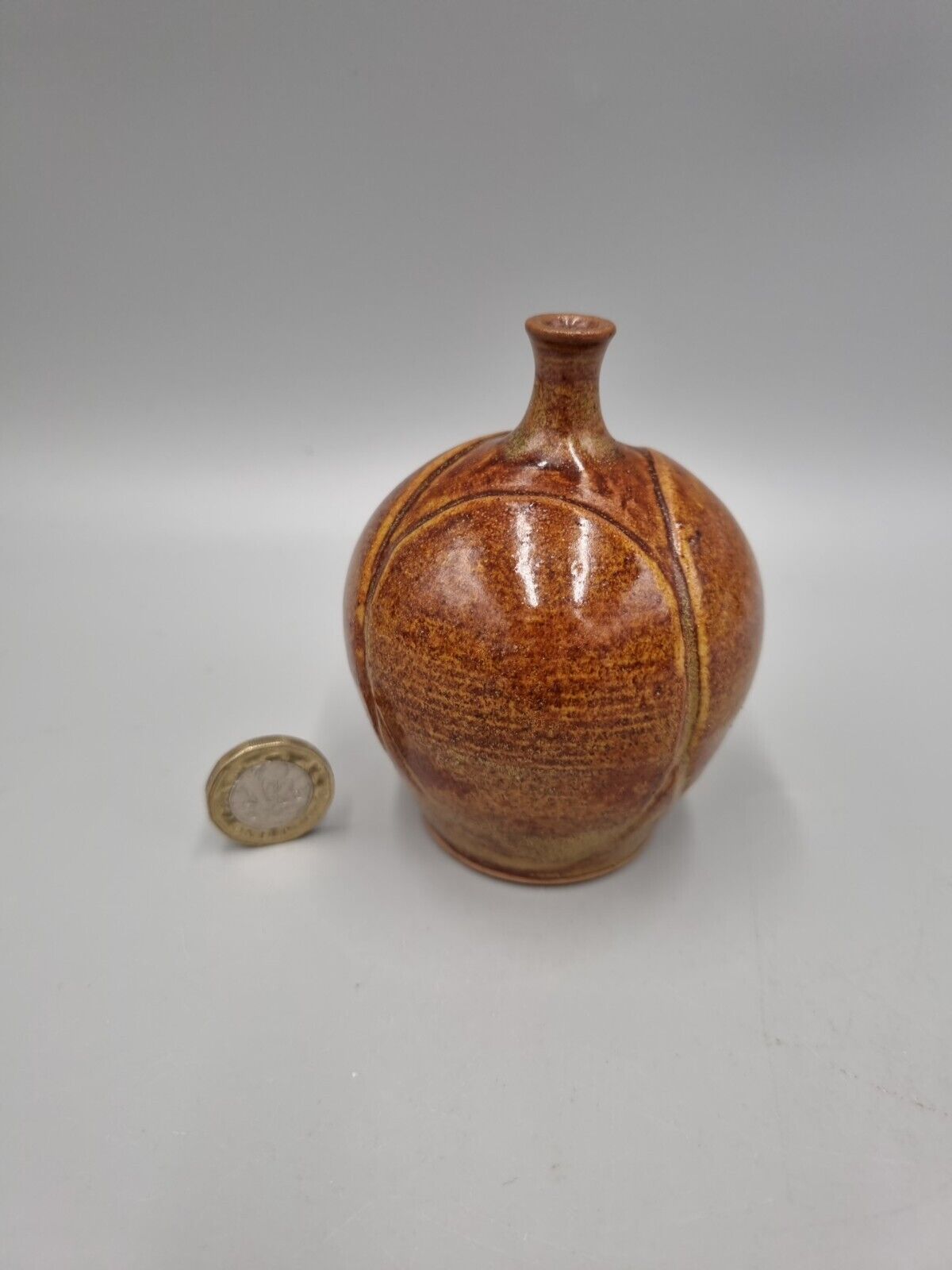 A Leif Svensson for Hoganas, Swedish MCM Vase, Signed, 1950's.