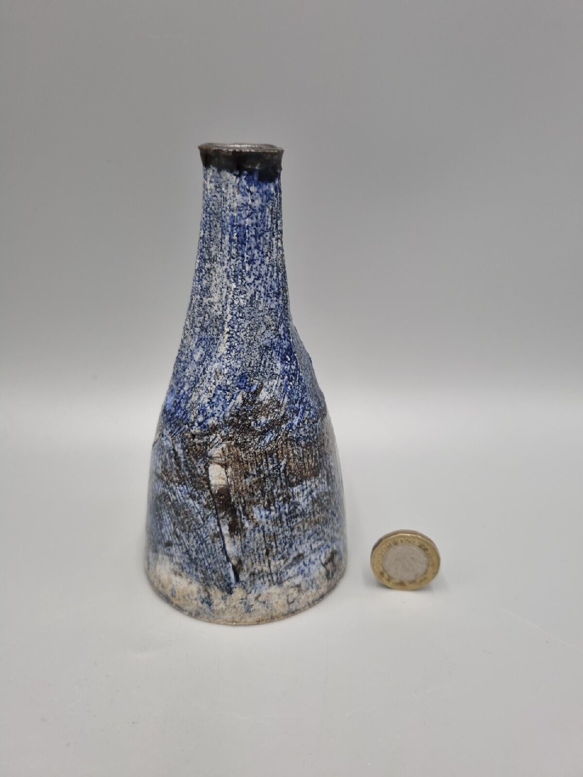 A Field Place Pottery Ceramic Small Bottle Vase By Jessica Jordan, Signed.