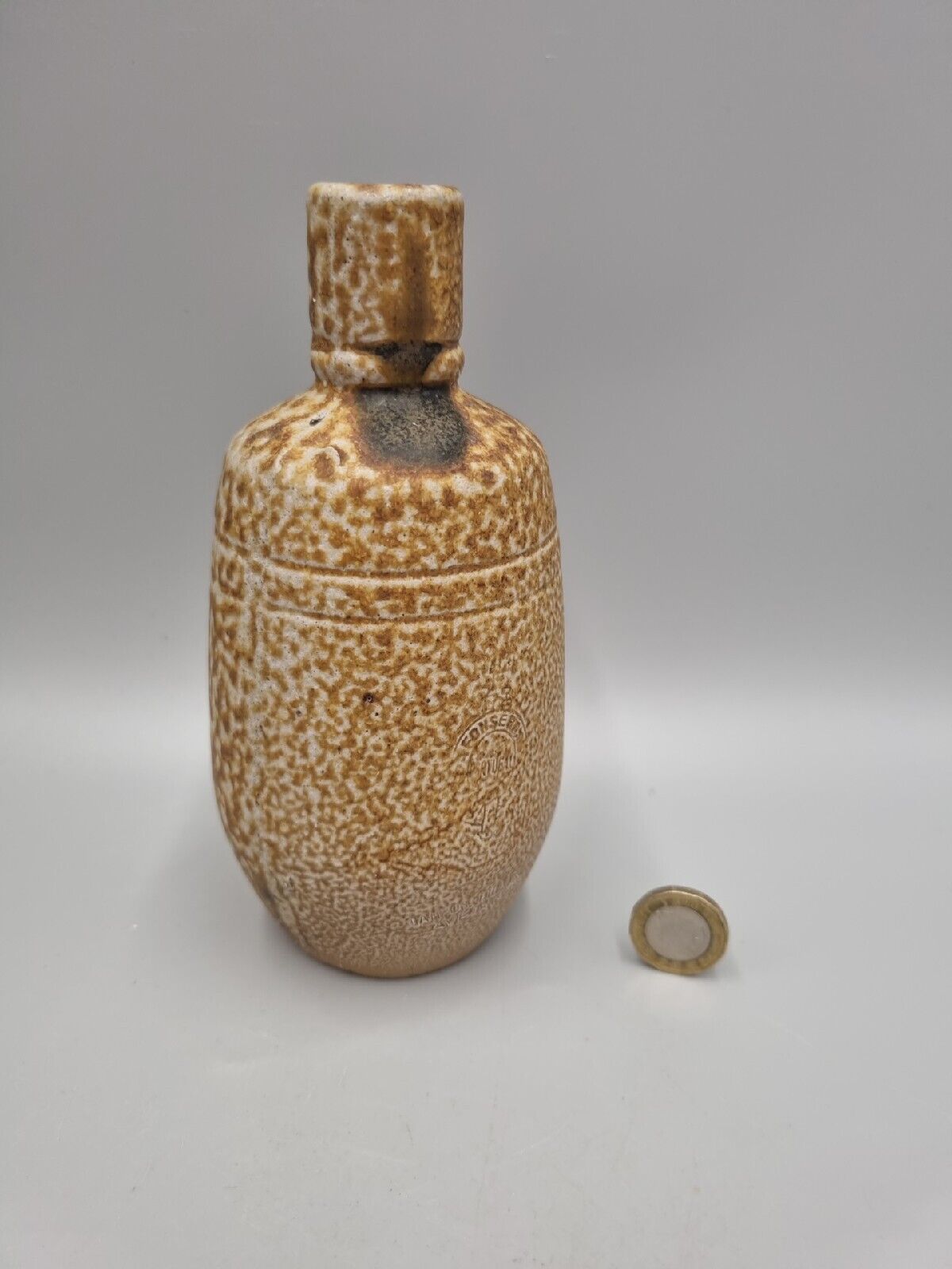 A Campos Filhos Aveiro Bottle / Vase Portugal Salt Glaze Stoneware Pottery