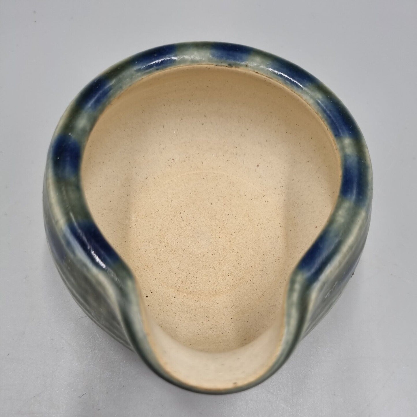 A Glazed Studio Pottery Pouring Bowl Impressed Makers Marks To Base, VGC.