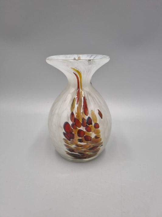 A Vintage Studio Signed Mdina Glass Ovoid Vase.