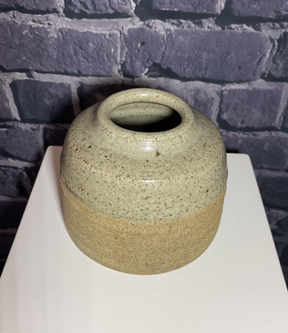 Colin Pearson, Studio Pottery, Half Glaze Vase, Very Good, Makers Mark.