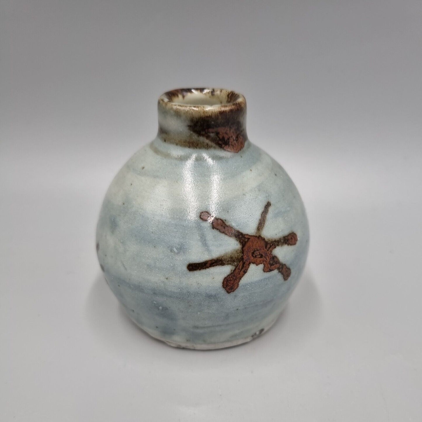 A St Ives Leach Pottery Studio Bud / Posy Vase With Star Decoration.