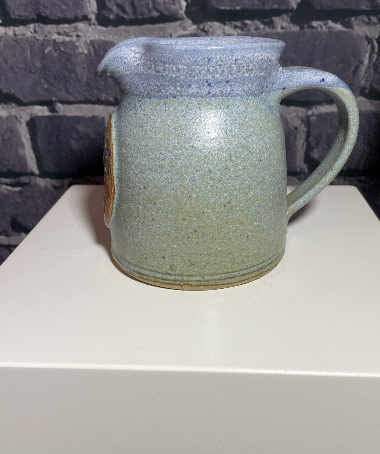 Pottery Fiona Kelly ? Creamer / Milk jug And Bowl Handmade Studio Pottery