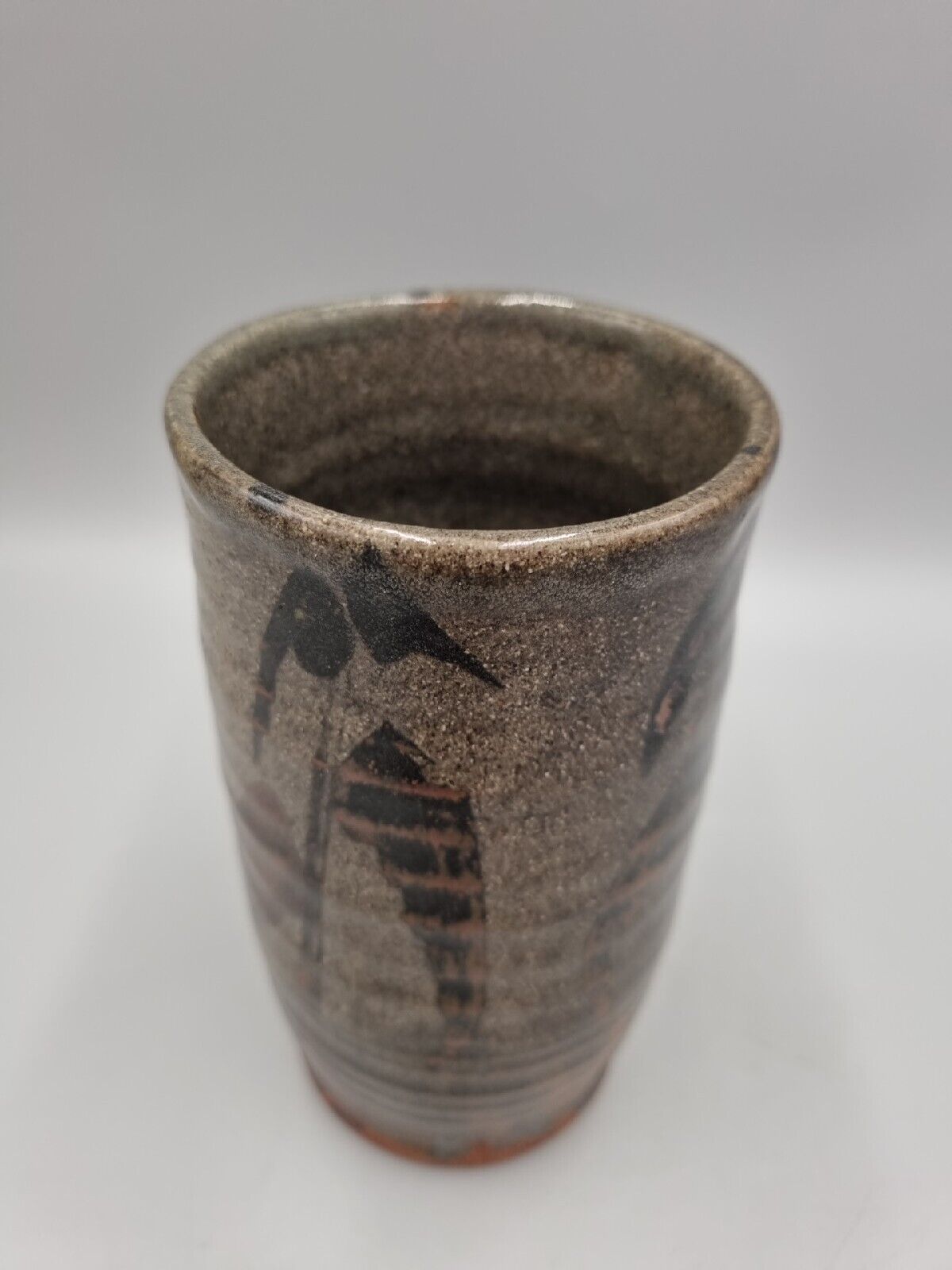 A Studio Pottery Cylinder Vase By Willett. Incised To Base.