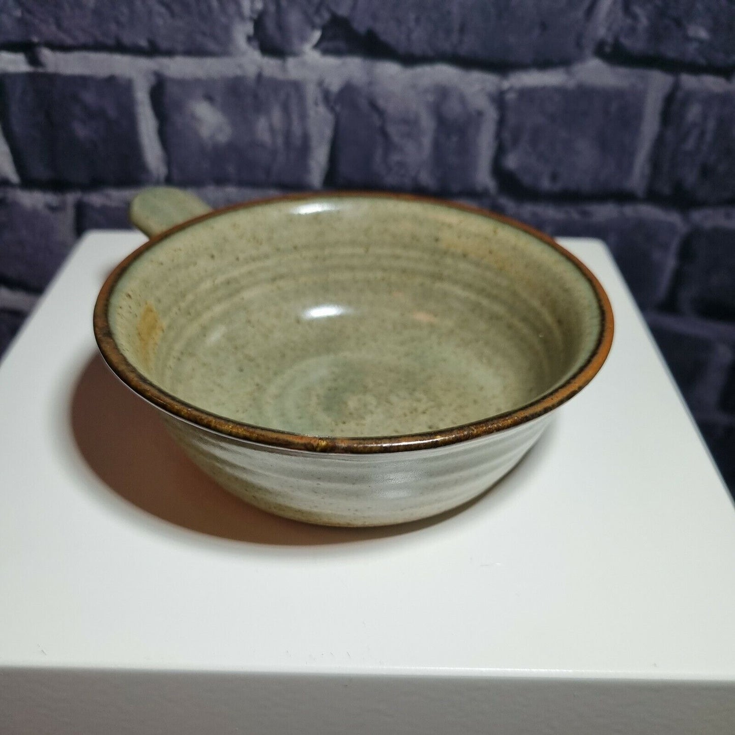 Gordon Plahn of Langton Studio Pottery Small Handled Stoneware Bowl, VGC.