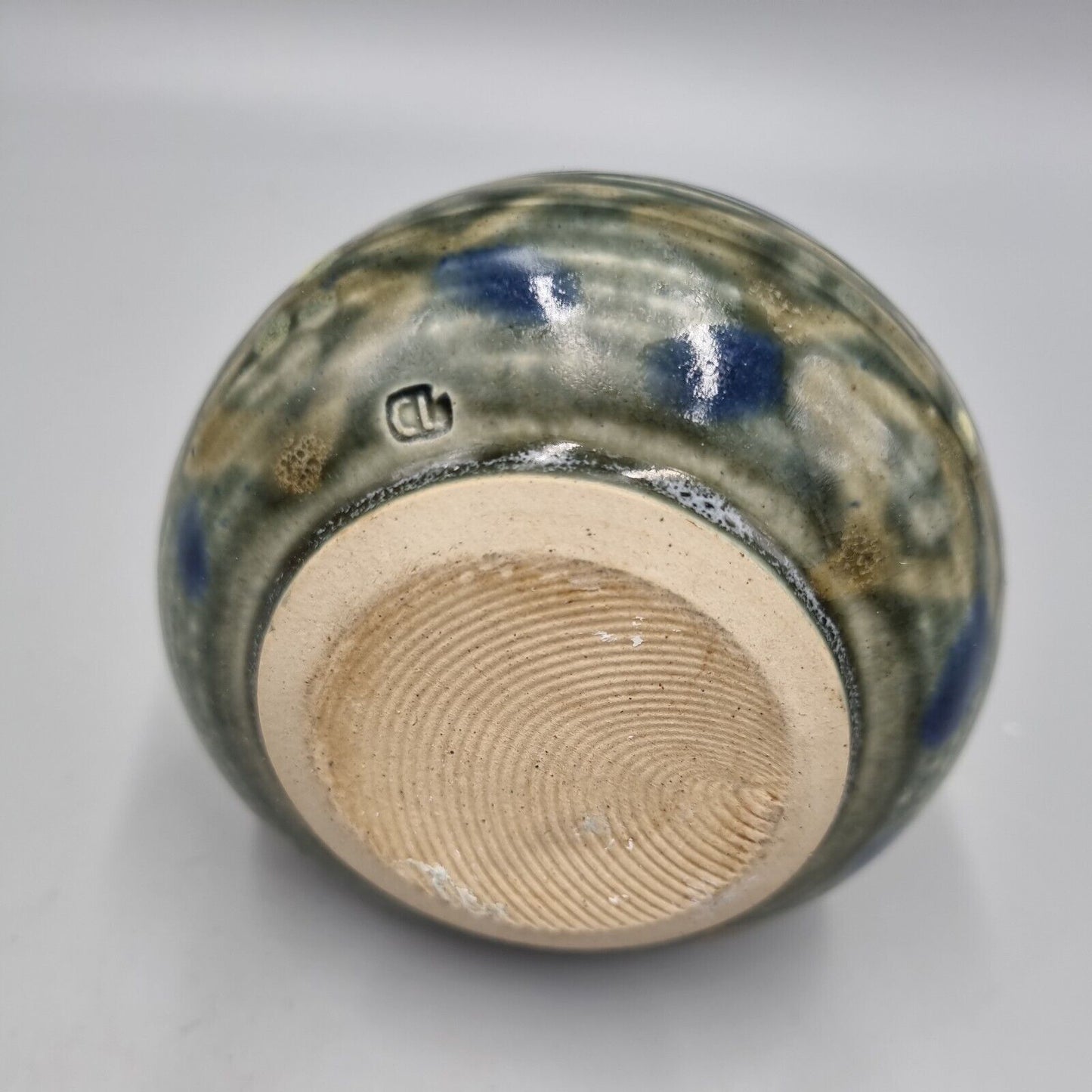 A Glazed Studio Pottery Pouring Bowl Impressed Makers Marks To Base, VGC.