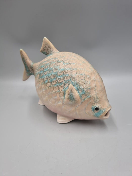 A Chessell Studio Pottery, Isle Of Wight, Large Fish Figurine. VGC.