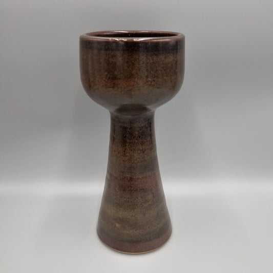 A Tall Totem Jersey Pottery Candlestick Holder, VGC.