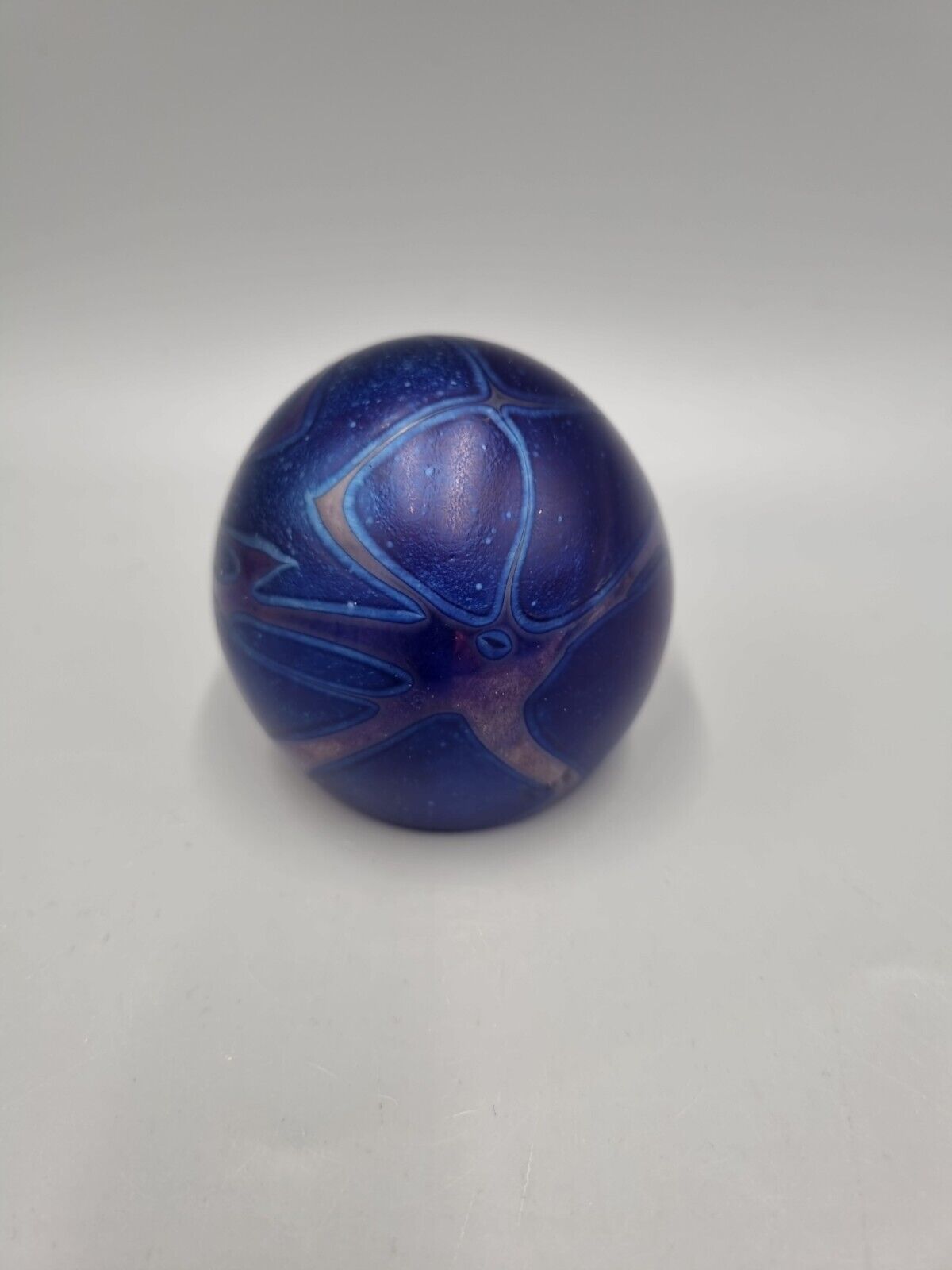 A Phoenician Art Glass Malta Paperweight Sphere Shaped, Signed To Base.