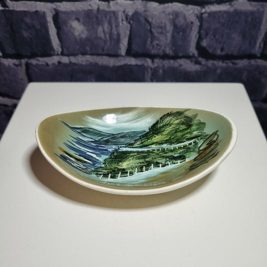 Studio Anna, Australian Pottery dish - vintage, hand painted, Lorne, Vic.design.