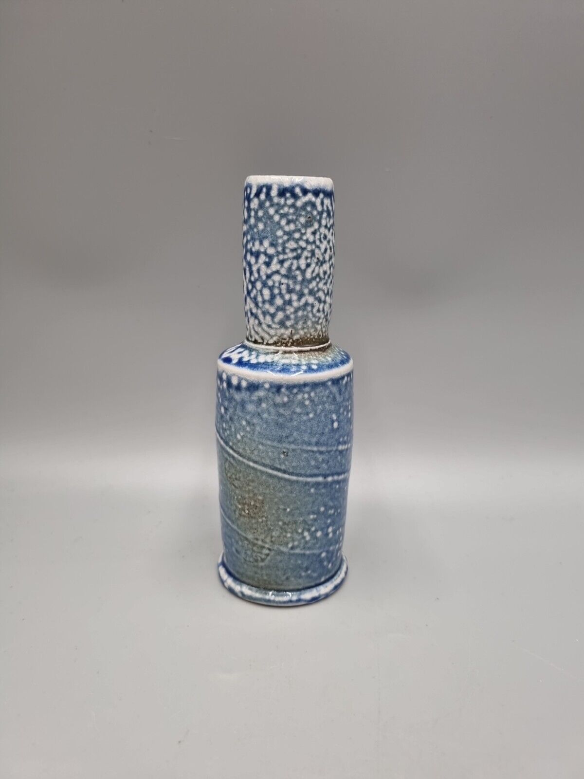 A Trevor Chaplin Studio Pottery Soda Glazed Double Cylinder Vase.