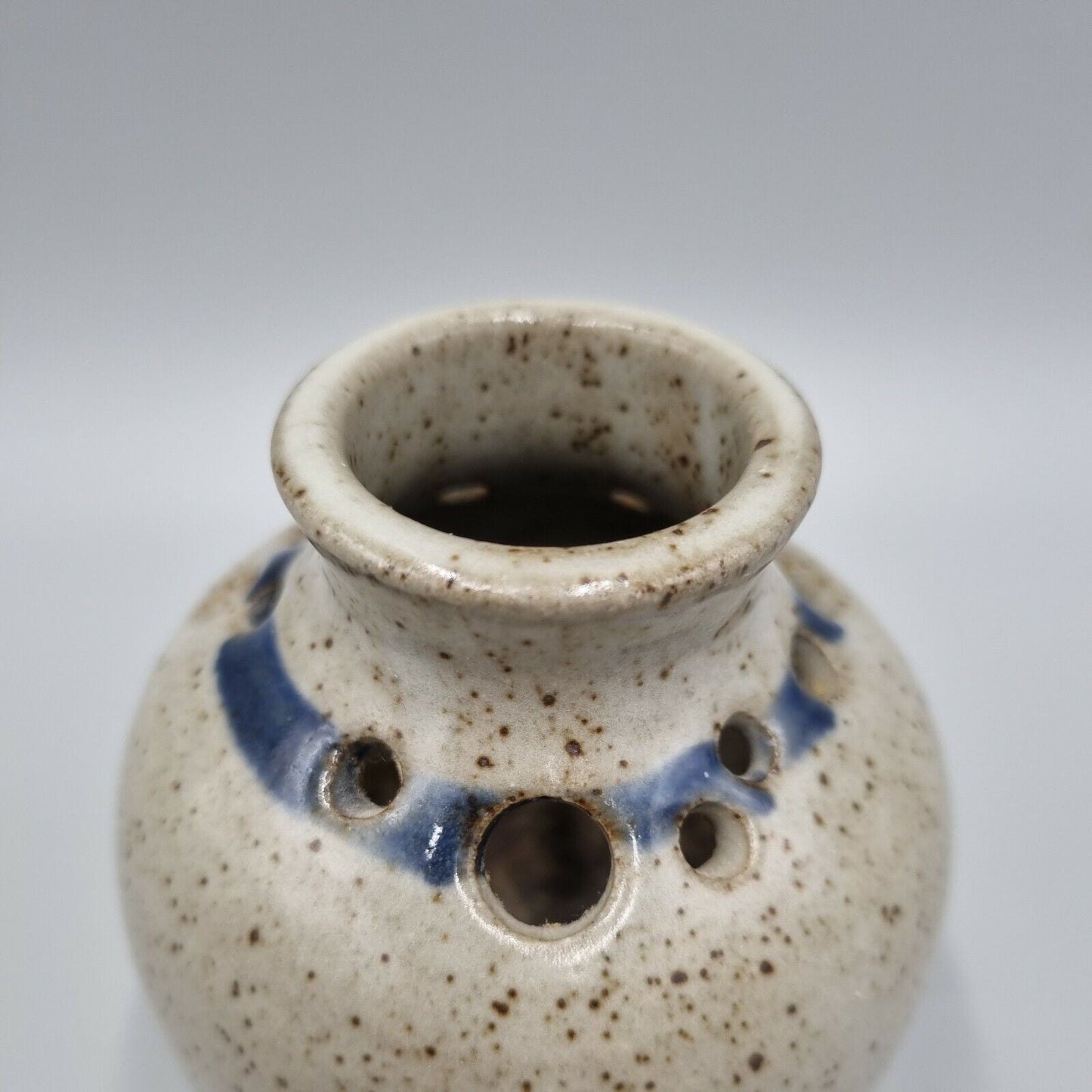 Richard Champion, Yeo Vale Studio Pottery, Pierced vase. VGC, YV stamp.