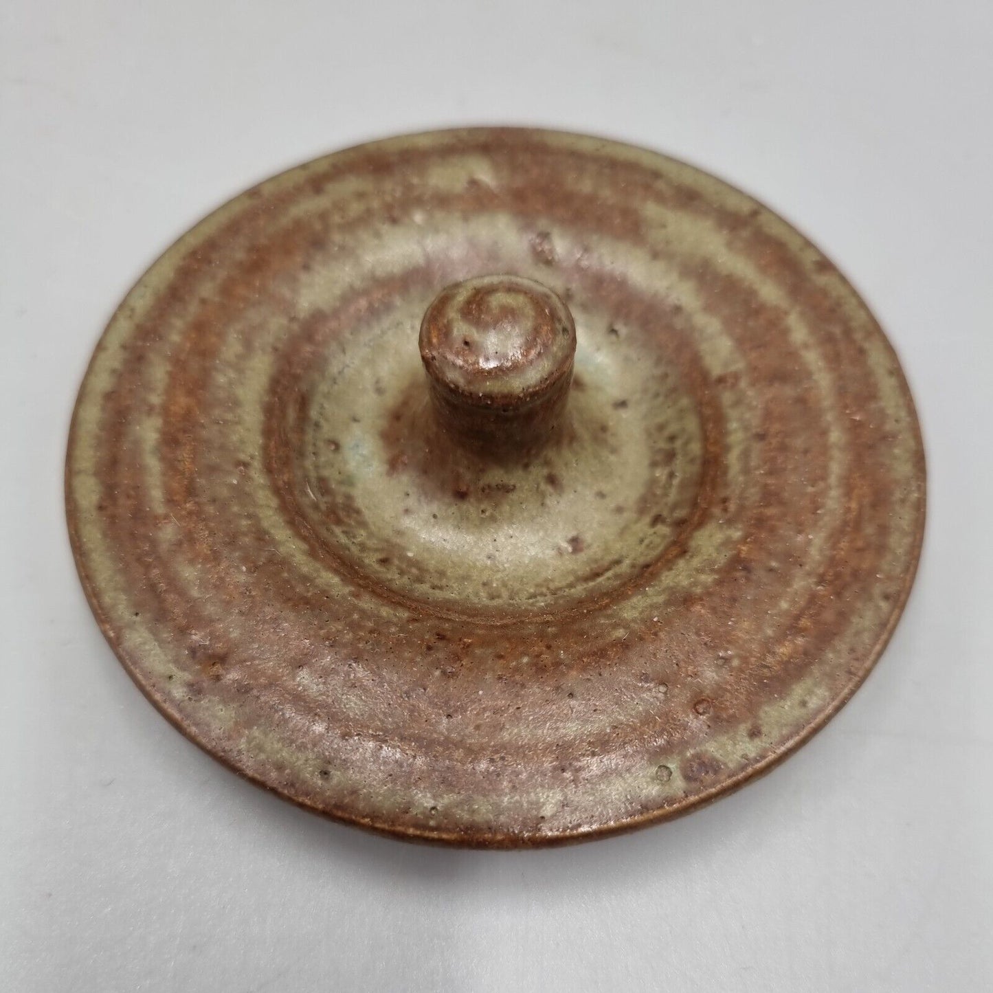 An Alan Brough Studio Pottery Lidded Condiment Pot. Leach Pottery Connection.