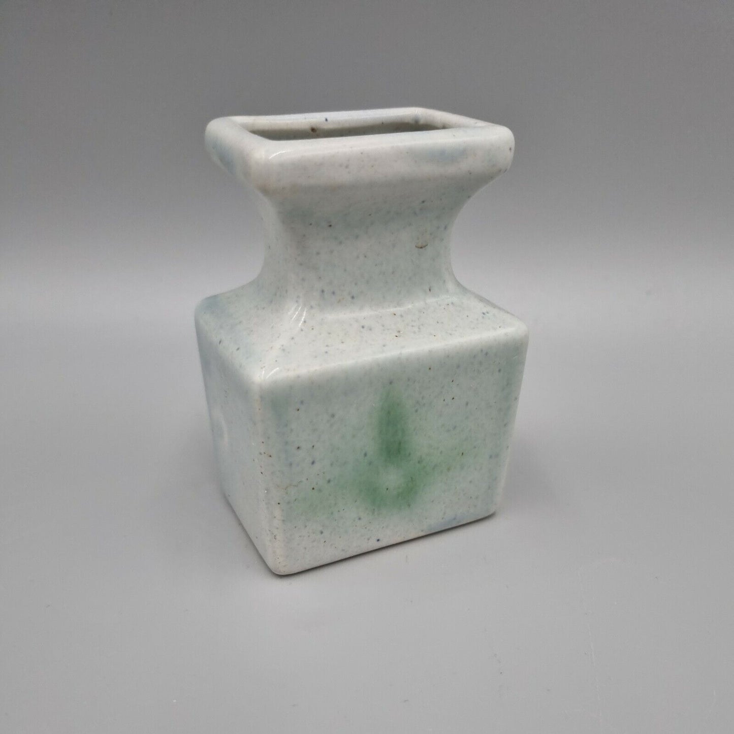 A Small Ceramic Posy Vase, Square, Abstract, Very Good Condition.