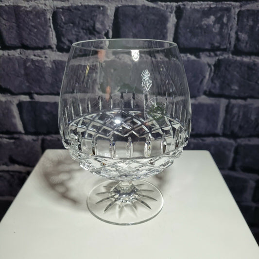 Galway Irish Crystal Brandy Glass Diamond Pattern H-13cm, VGC.