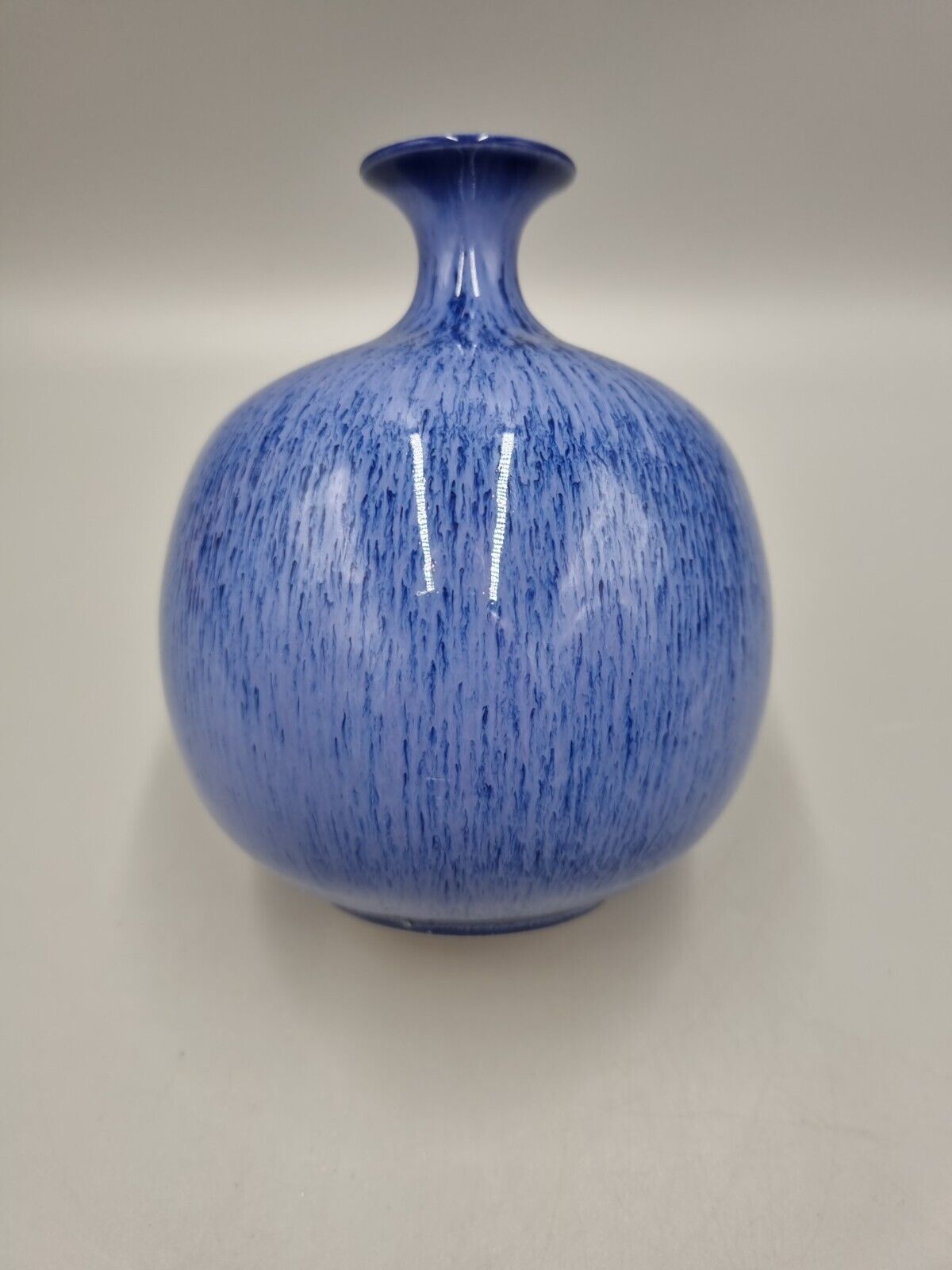 A Studio Pottery Bulb Vase By Hoganas, Sweden, Signed 'EB'.