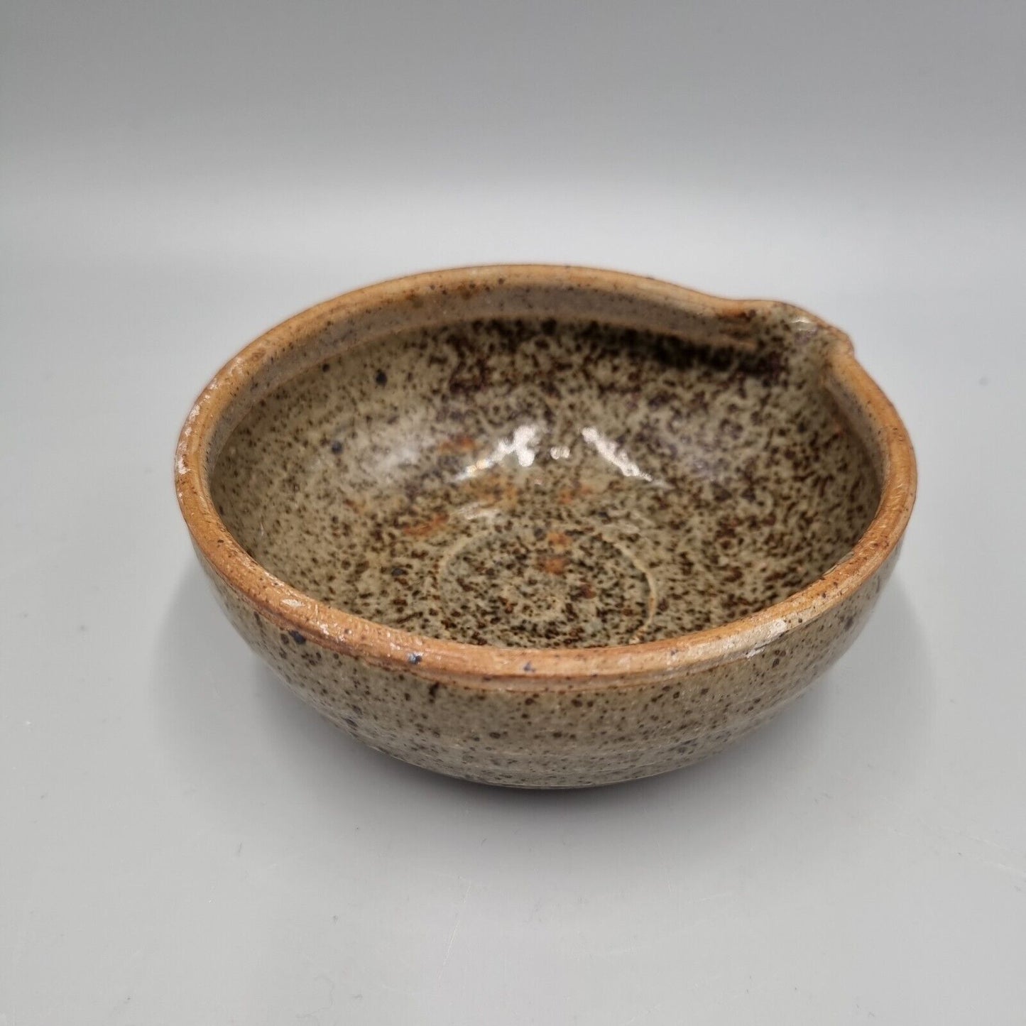 A Glazed Studio Pottery Bowl Impressed Makers Marks To Base, Good Condition.