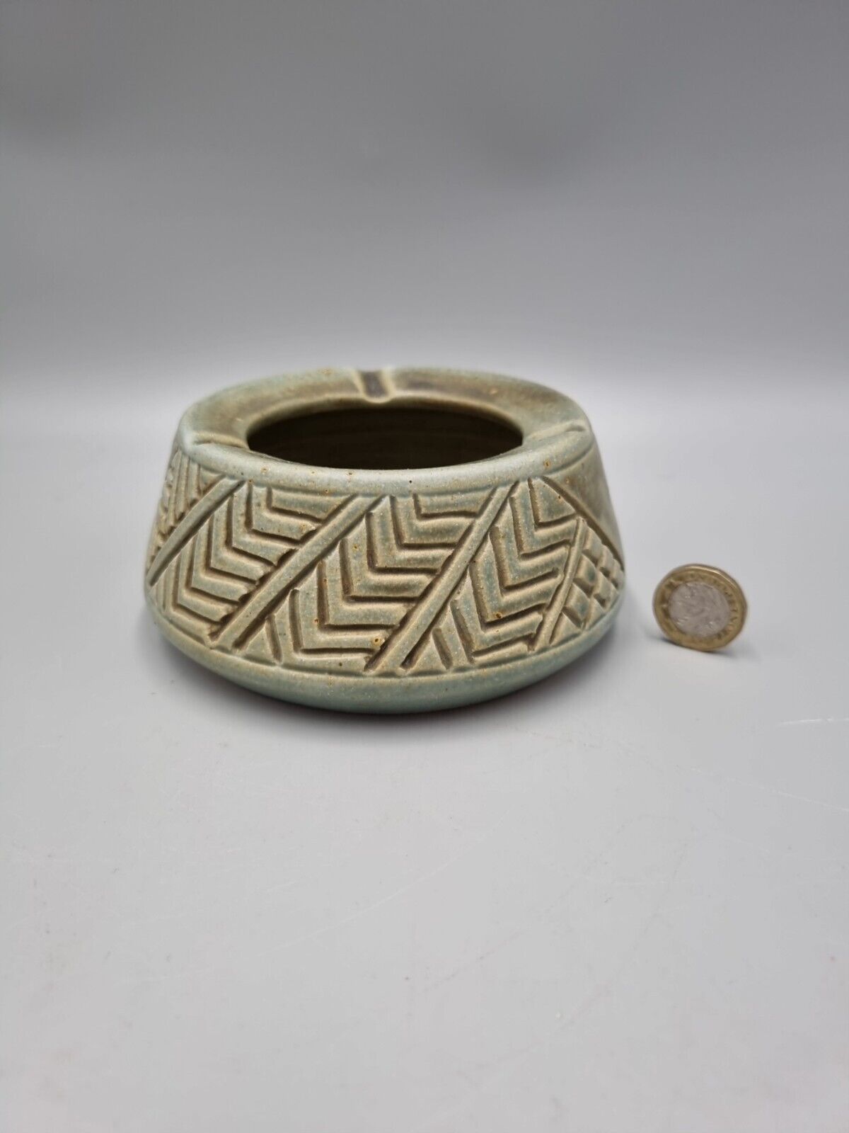 A Vintage Studio Pottery Ash-tray By The Cyprus Handicraft Service , CHS.