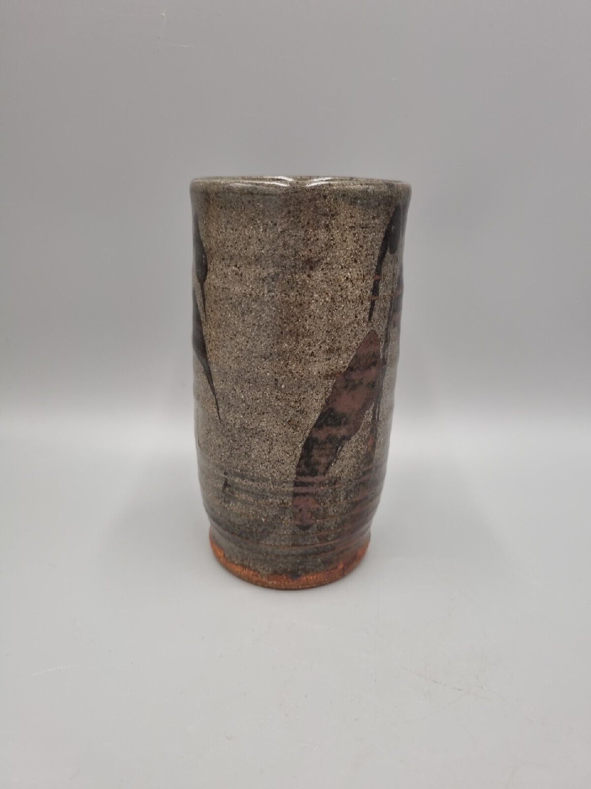 A Studio Pottery Cylinder Vase By Willett. Incised To Base.