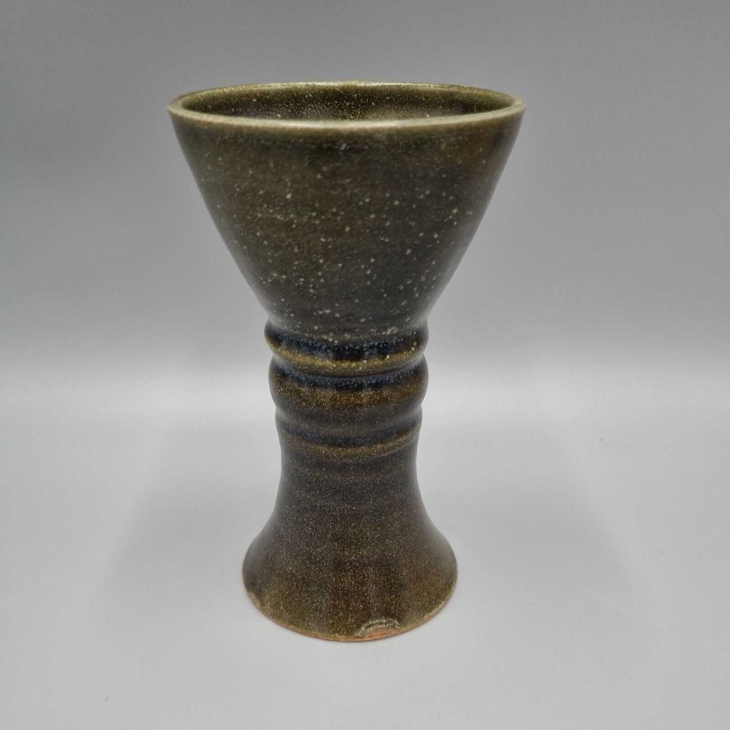 A Pair of Lodden Studio pottery Goblets, H - 15.5cm.