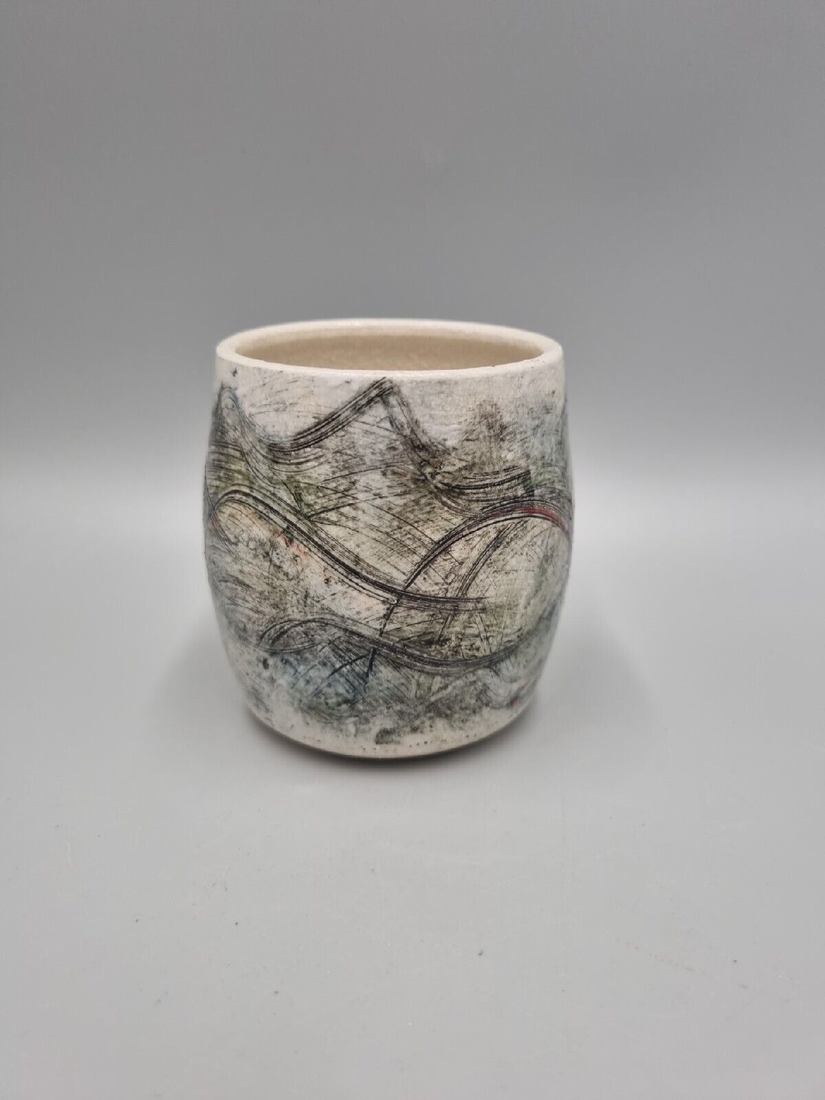 A Field Place Pottery Ceramic Tea Bowl / Cup By Jessica Jordan, Signed.