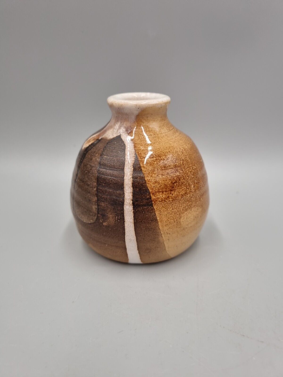 A Small Studio Pottery Posy / Bud Vase, Incised to base LP.