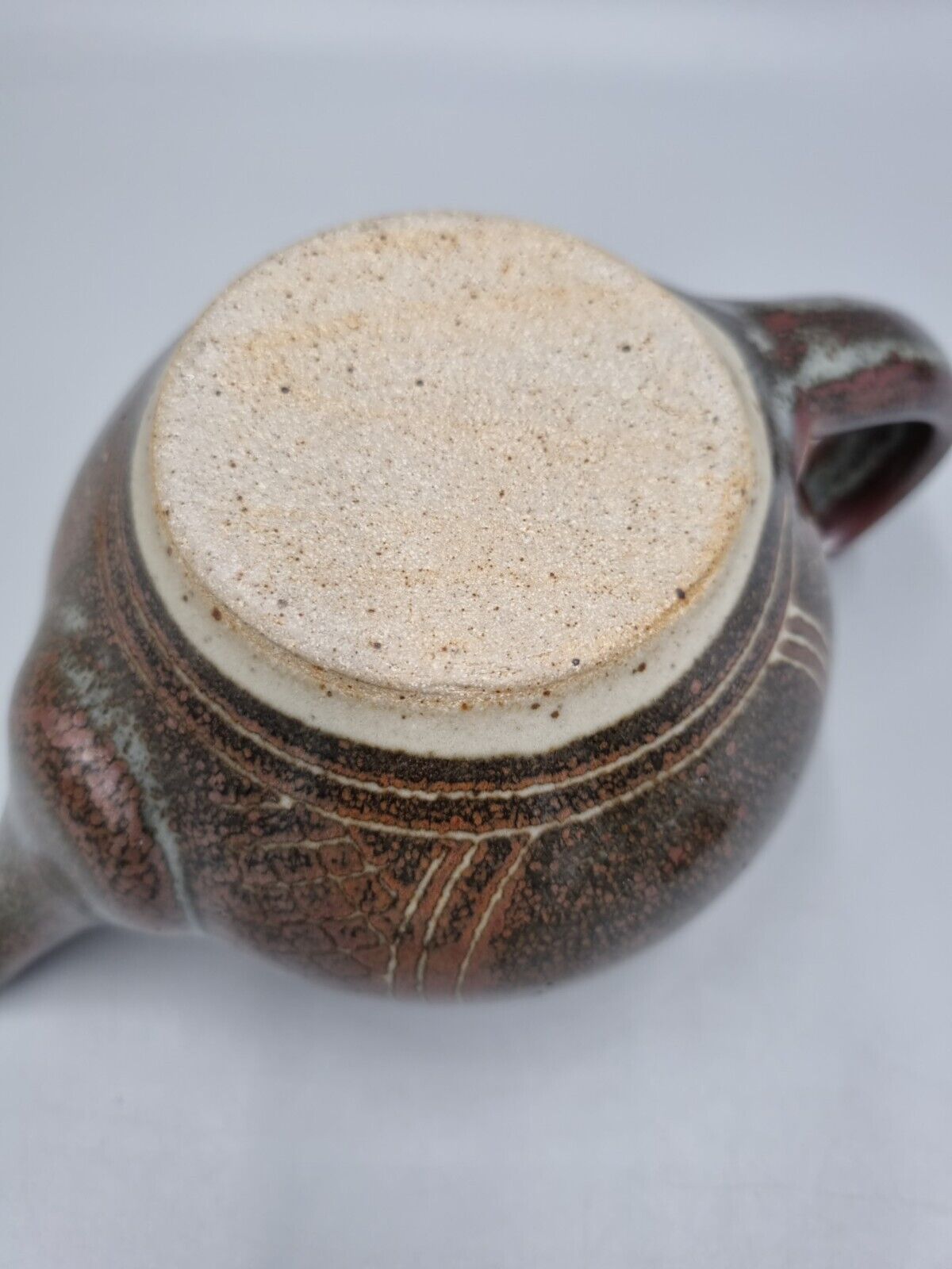 A Small Studio Pottery Teapot, Geometric Decoration By Chris Lewis.