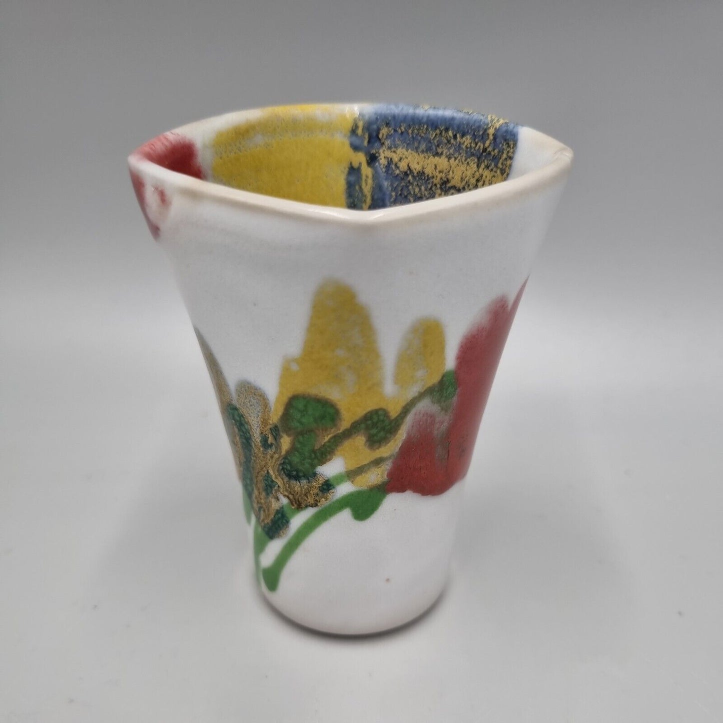 A Janice Tchalenko Studio Pottery Small Vase For Dartington Pottery