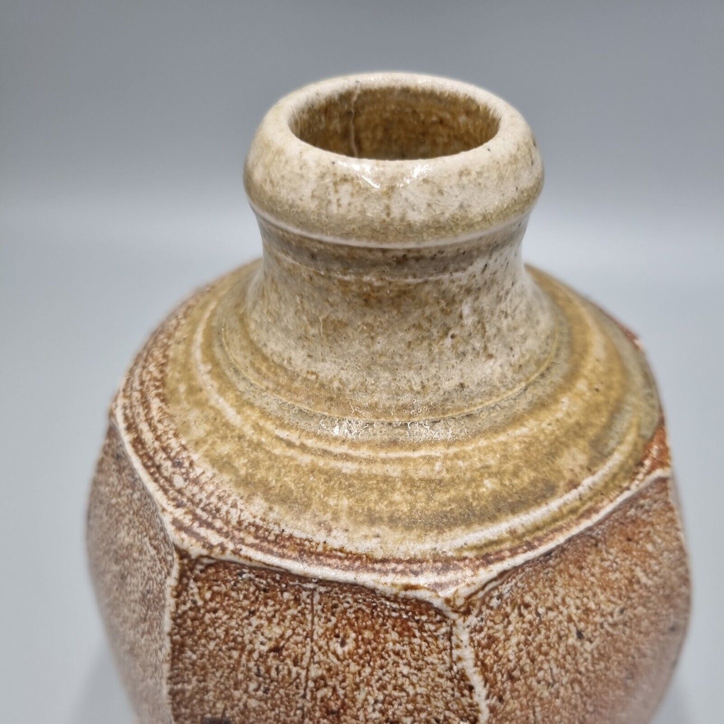 A Studio Pottery Carved Bottle Vase / Vessel By Micki Schloessingk.