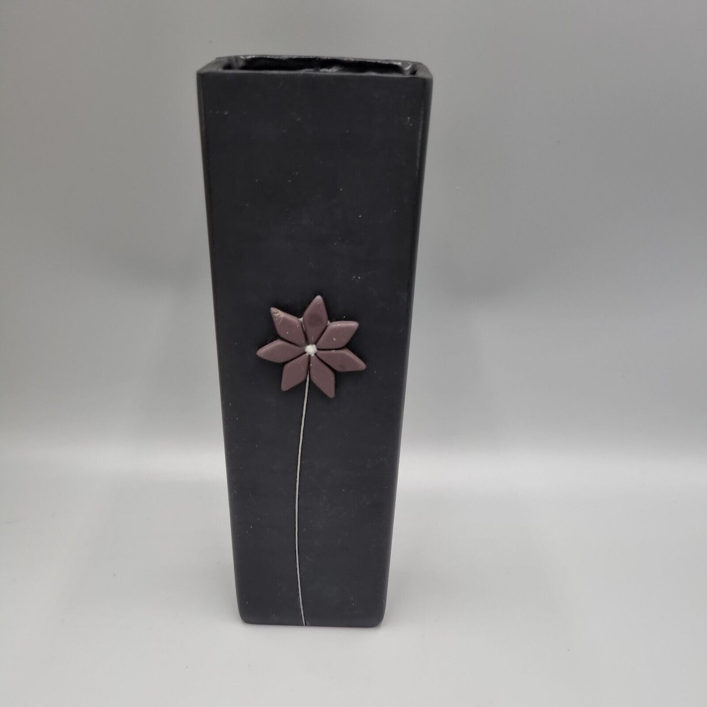 An Aled Jenkins Studio Welsh Slate Vase, Flower Decoration Motif, VGC.