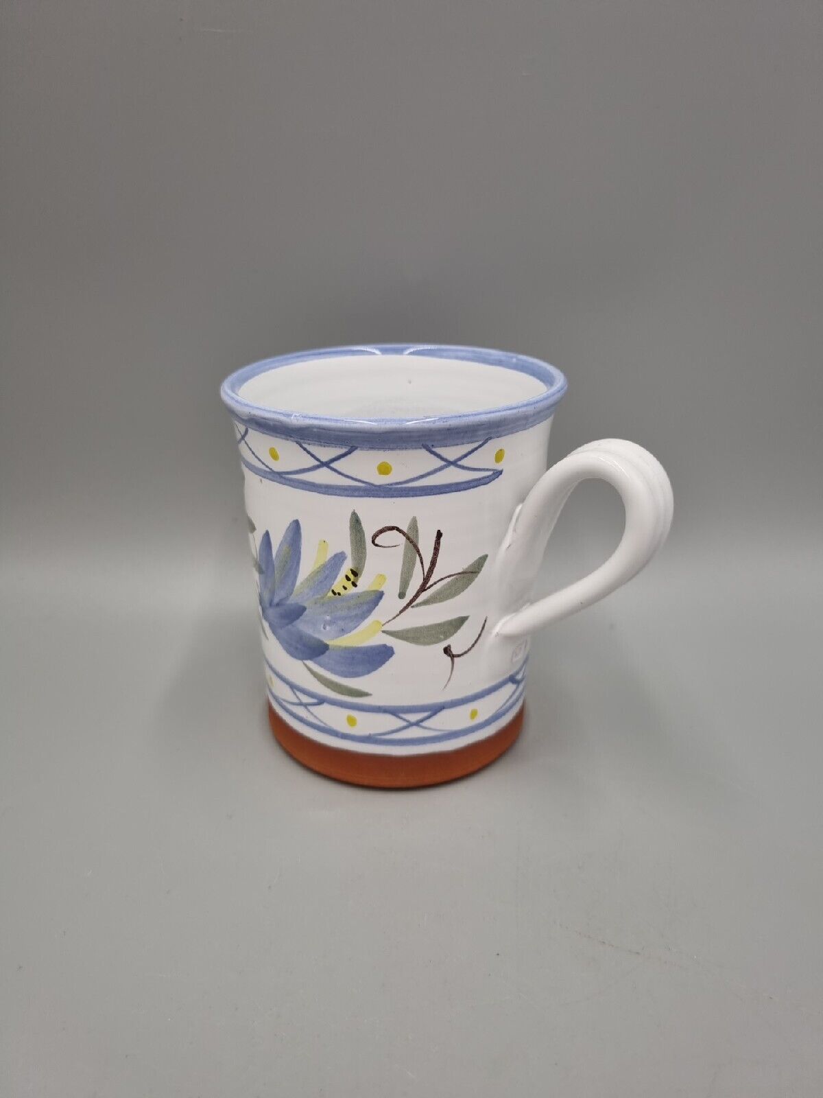 A Large Studio Pottery Mug, Hand Painted, Makers Mark.