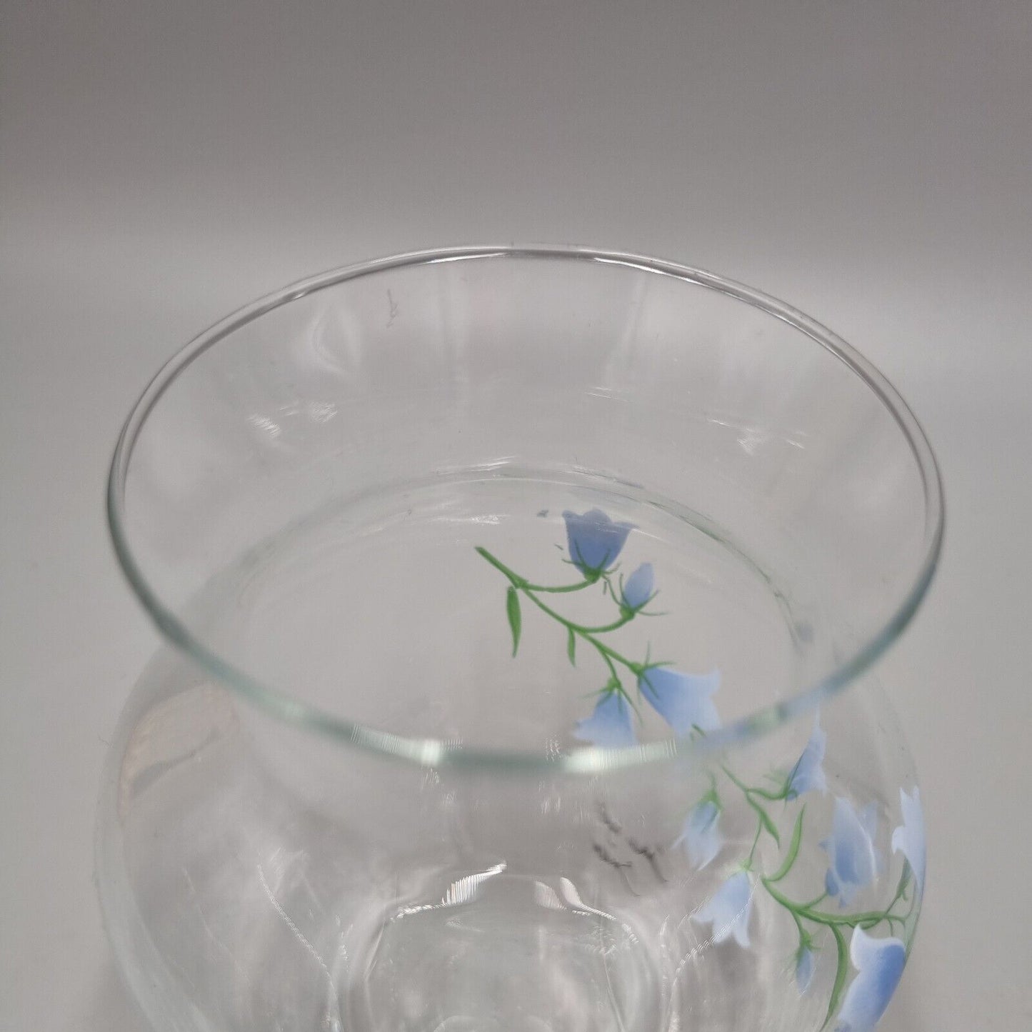 A Vintage Small Glass Vase Signed Jackie Lynd 1987, Sweden, Flowers.