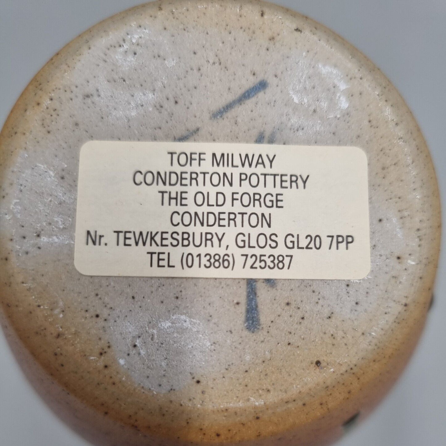 A Studio Pottery Vase By Toff Milway, VGC, Labelled To Base.