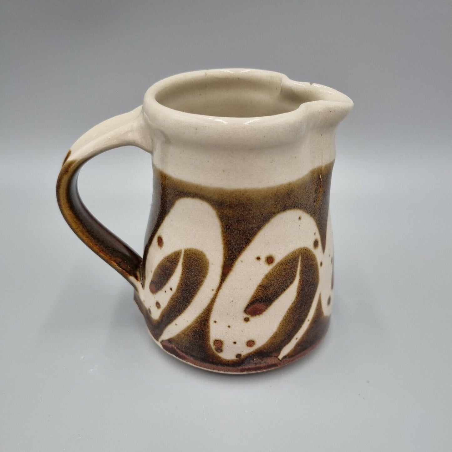 Small Studio Pottery Jug / Creamer, Impressed with makers mark 'TR'. VGC