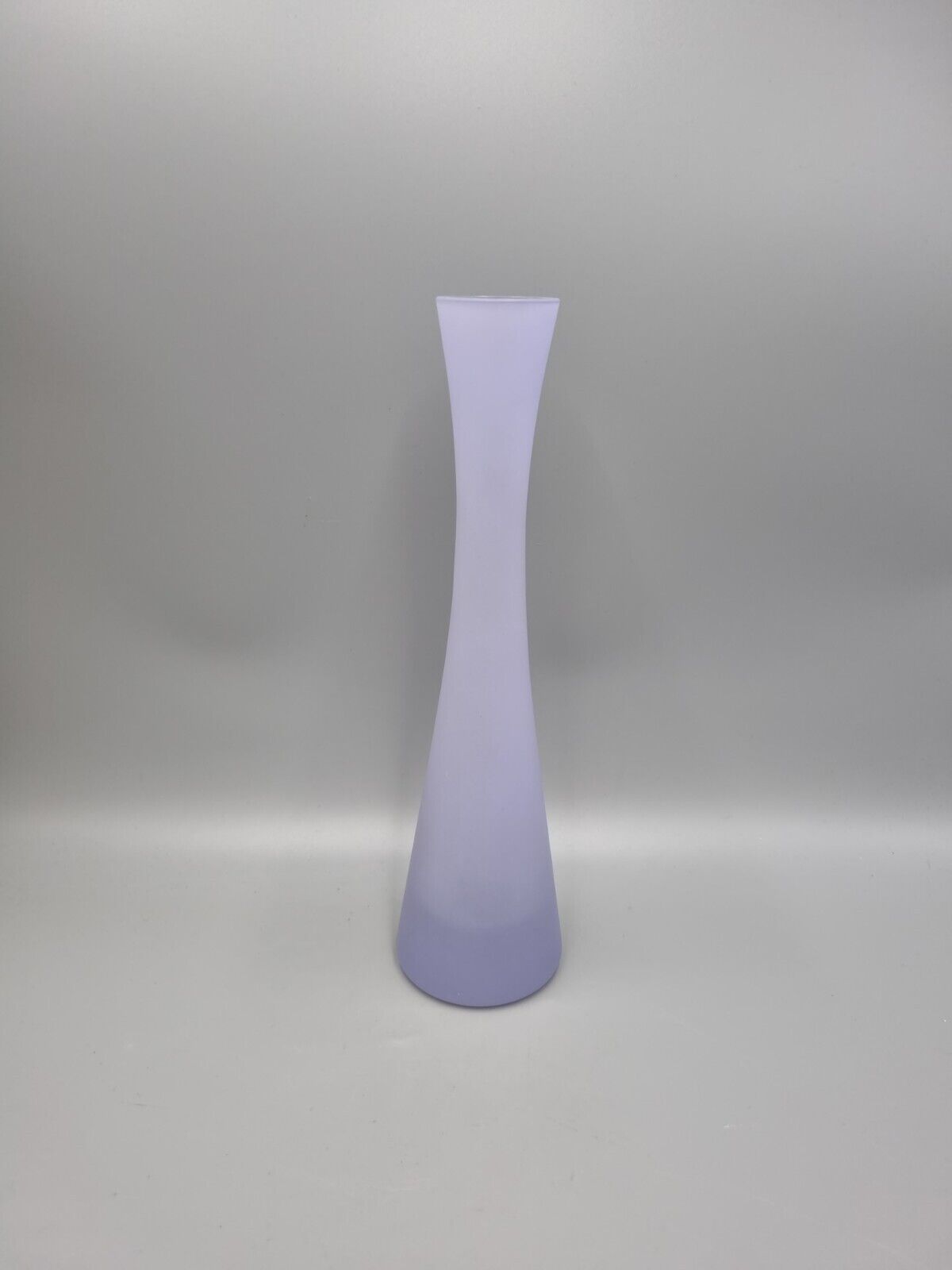 A LSA International Tall Glass Single Stem Vase Opaque Purple Colouring