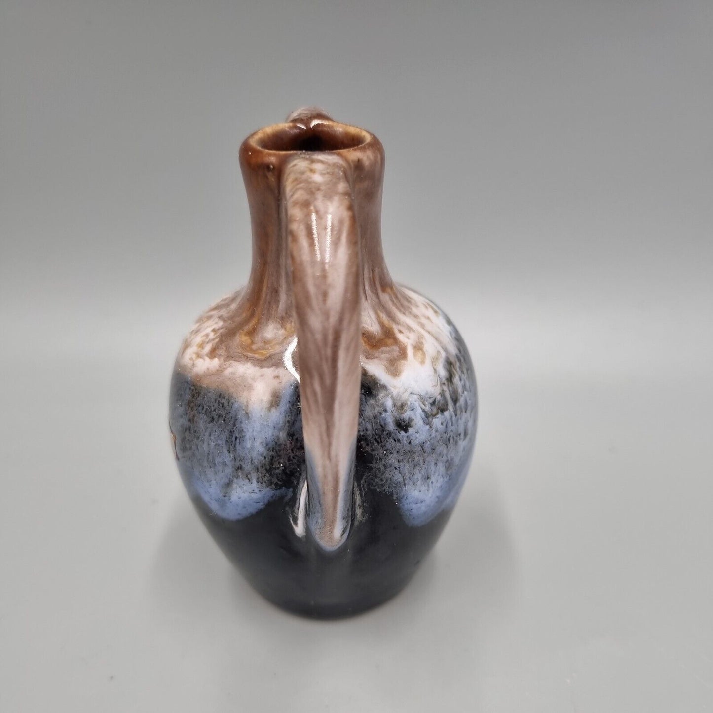 A Studio Pottery Small Twin Handled Vessel / Vase, France 'Etretat'.